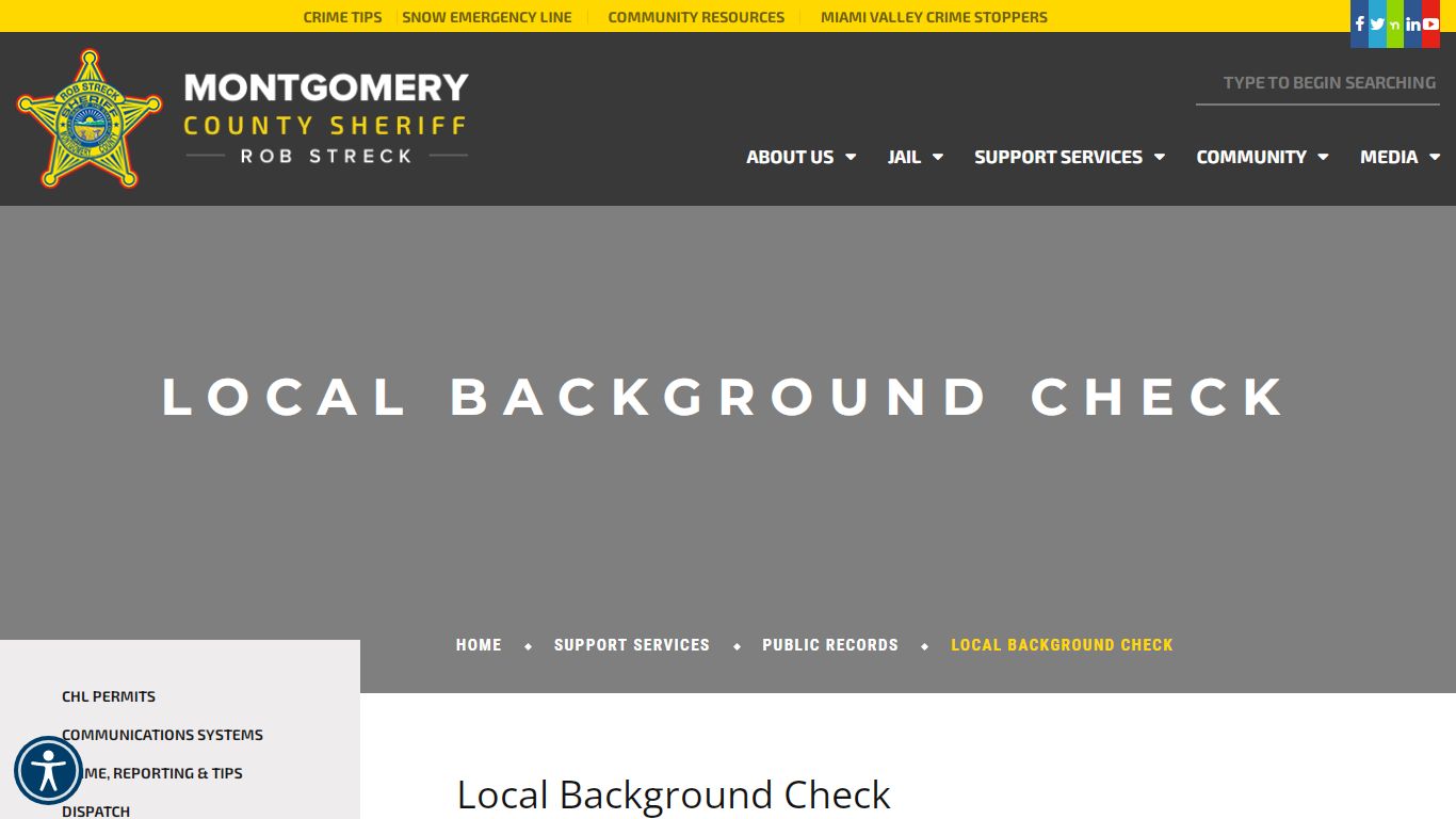 Local Background Check - mcohiosheriff.org